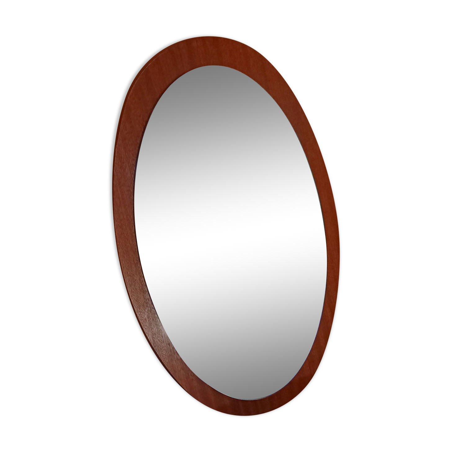 Danish Scandinavian oval mirror 60s