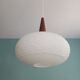 Scandinavian suspension in opaline and teak, 60s