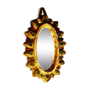 miroir à cabochon vintage - vallauris