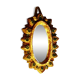 Vintage cabochon mirror by georges pelletier for la roue vallauris 1950