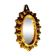 Vintage cabochon mirror by georges pelletier for la roue vallauris 1950