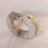 Travertine candle holder