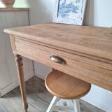 Farmhouse desk / console / side table in solid oak, country style.