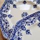 6 flat plates made of ironstone Longchamp model Rouen 19th century