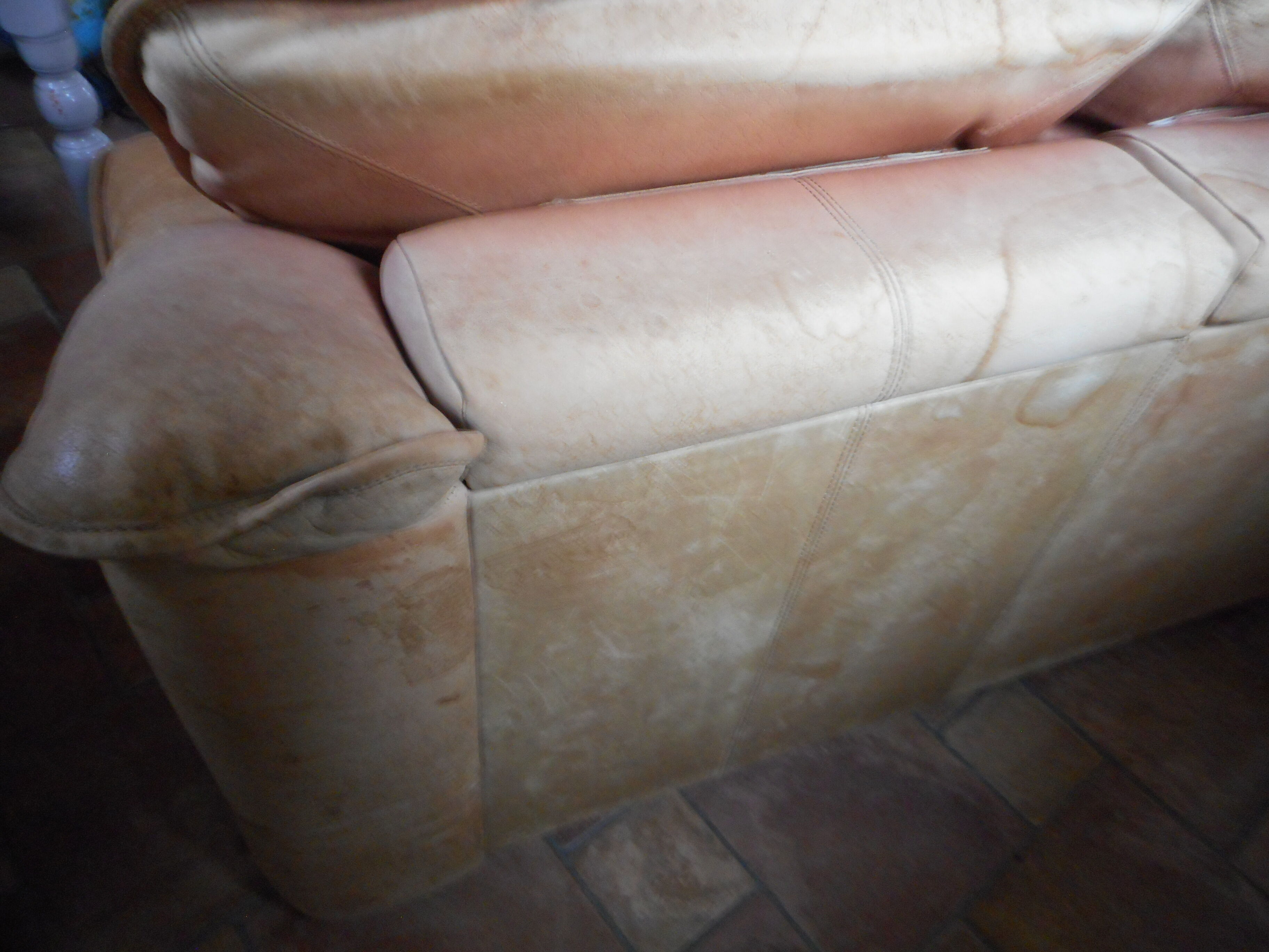 Vintage leather sofa Roche Bobois - extendable lounge seat