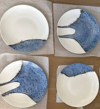 Lot of 8 Coco Wall Plates – Limoges Porcelain
