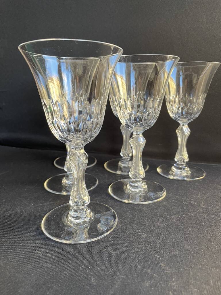 6 Saint Louis water glasses cut Lozère service stamped