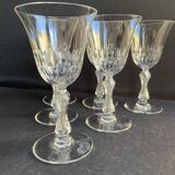6 Saint Louis water glasses cut Lozère service stamped