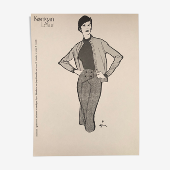 Fashion illustration 1957 by René Gruau
