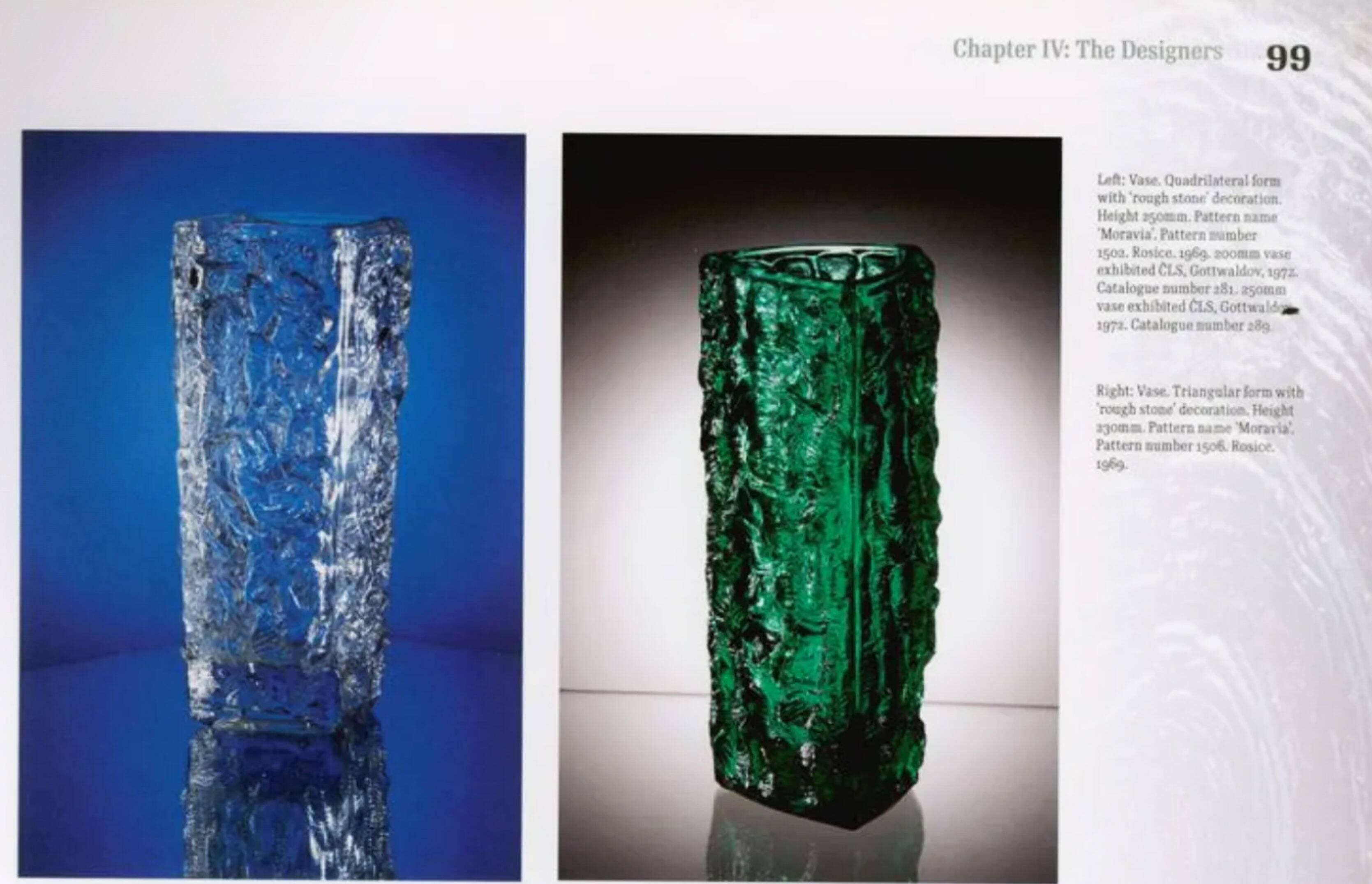 1960's Flower Vase by Vladislav Urban for Rosice Glasswork