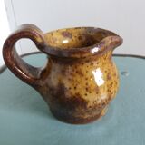Stoneware pitcher signed cg