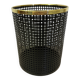 Mid century design perforated metal basket / bin , 1970s