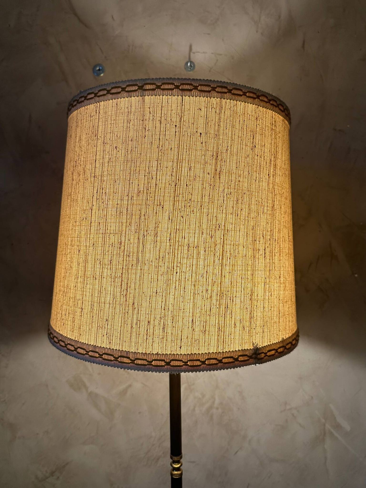 Brass and metal floor lamp