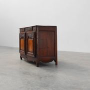 Rare French provincial carved cabinet or buffet with great patina, dated 18