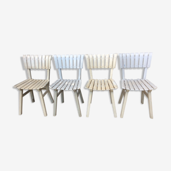 Lot de 4 chaises de jardin vintage