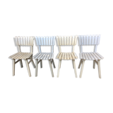 Lot de 4 chaises de jardin vintage