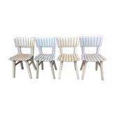 Lot de 4 chaises de jardin vintage