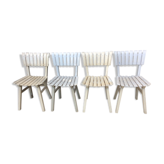 Lot de 4 chaises de jardin vintage