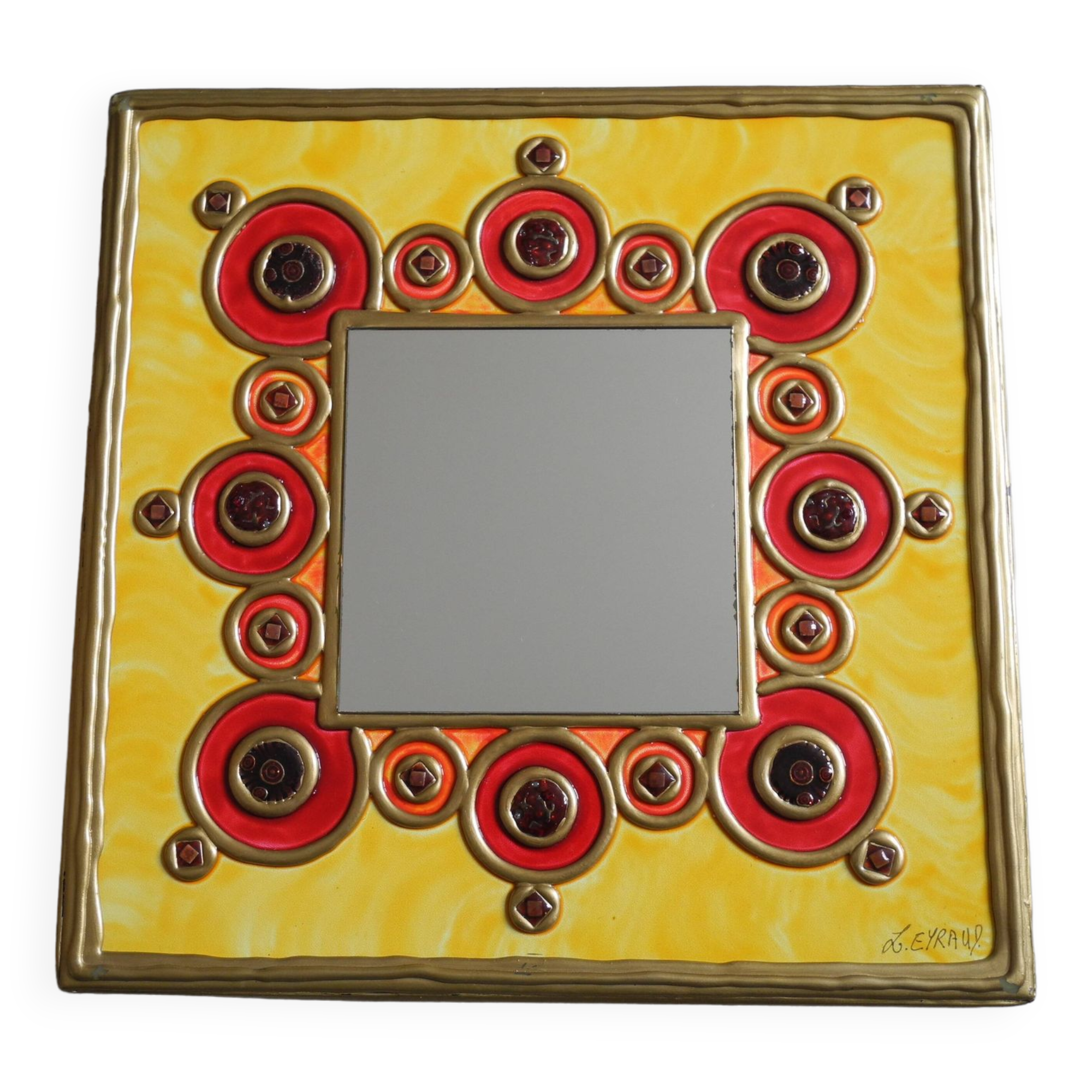 Lydie Eyraud resin mirror vintage decor French mirror design art