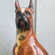 Large vintage Italian earthenware sculpture 79 the boxer dog