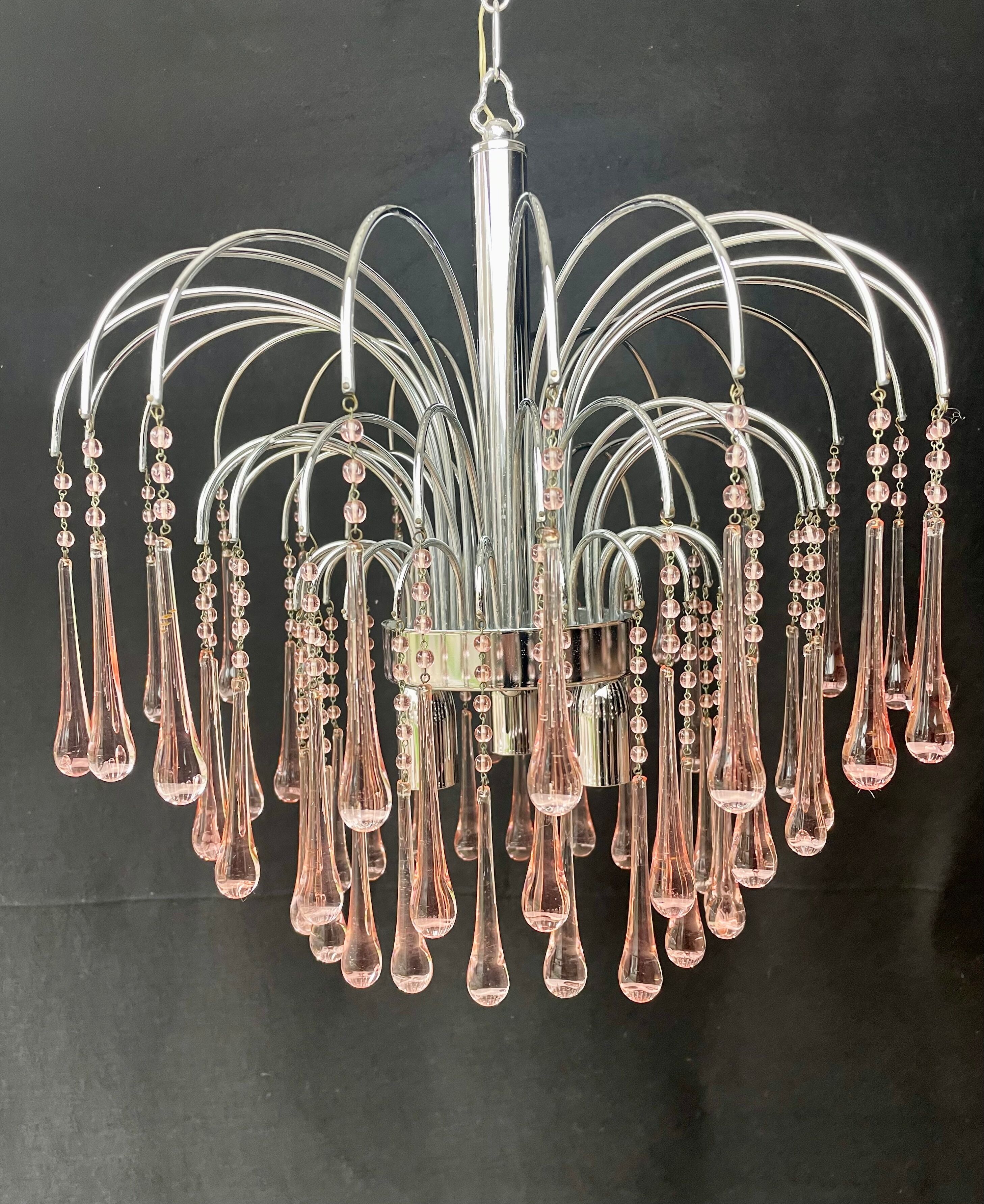 Paolo Venini waterfall chandelier