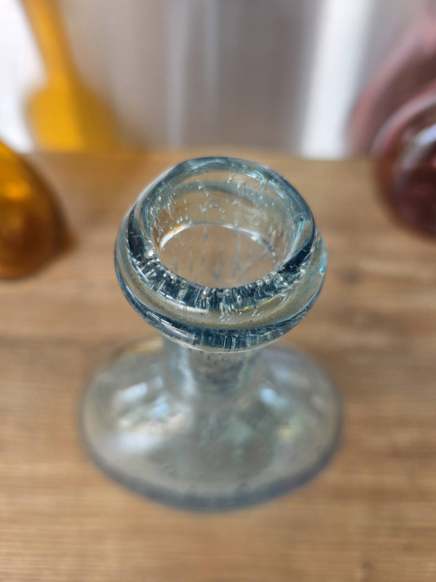 Lot 3 carafes / flacons verre bullé de Biot