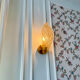 Amber Murano glass leaf wall light