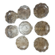 Set of 8 crystal bowls with floral decoration, France early 20th century.