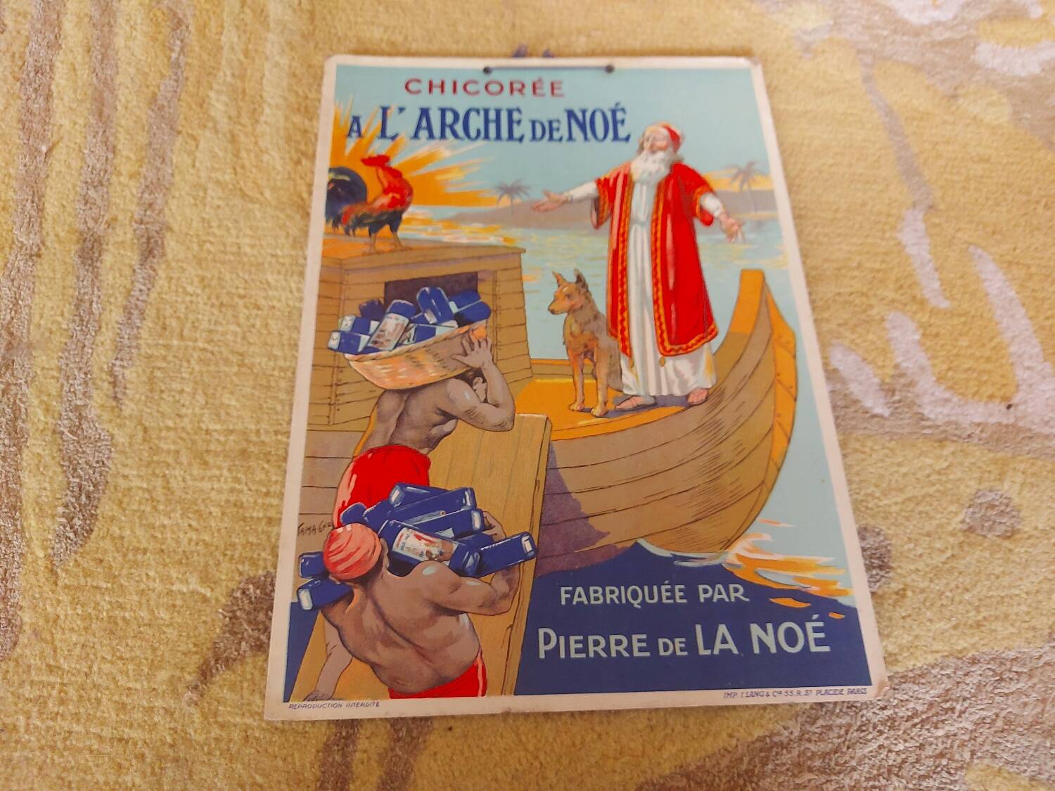 Poster, Chicory advertising cardboard Noah's ark