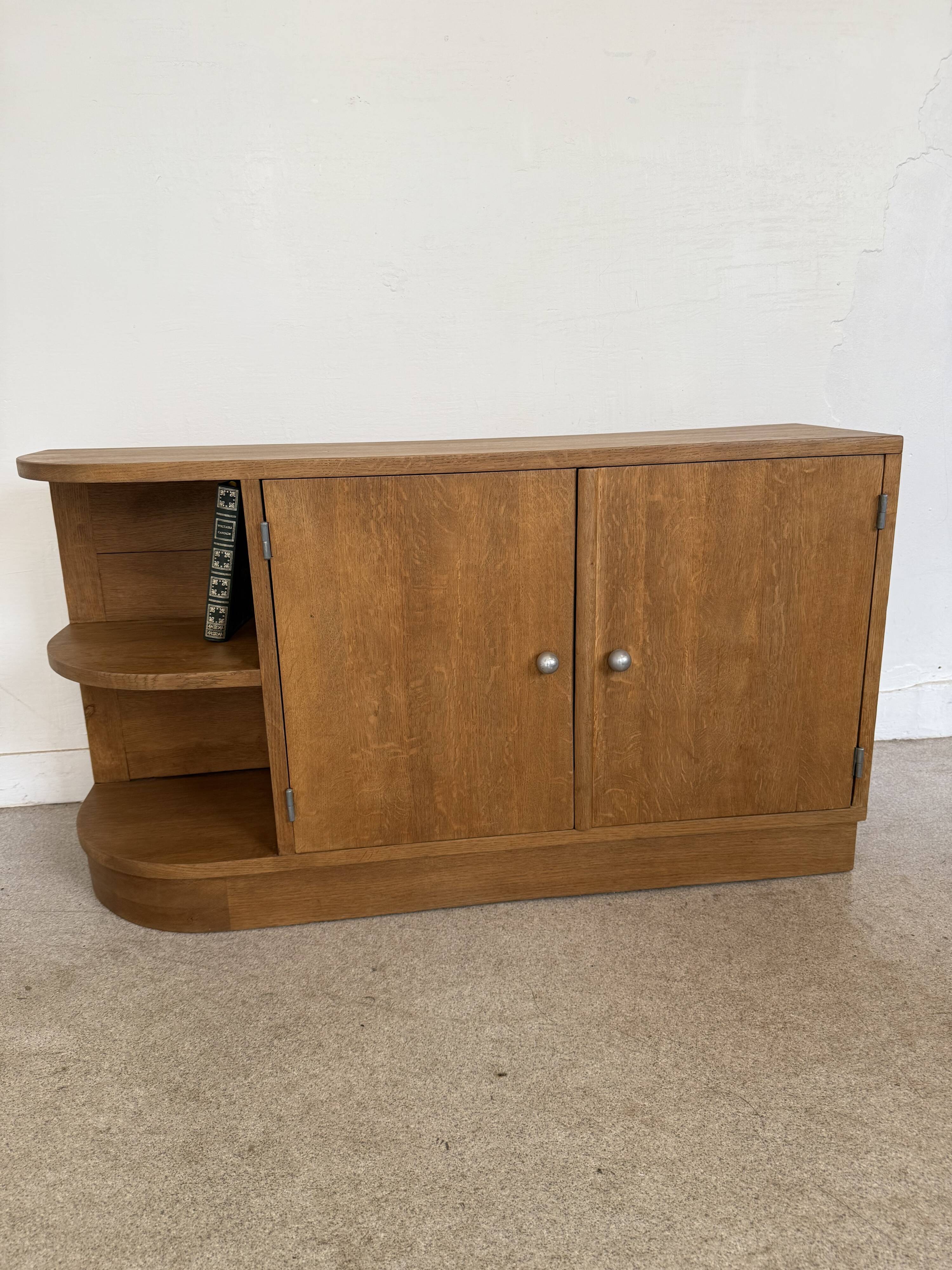 Meuble bas enfilade vintage art déco bois massif