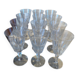 12 number 2 baccarat crystal glasses model piccadilly in original box