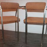 Set de 2 chaises Belgo chrome vintage 70's