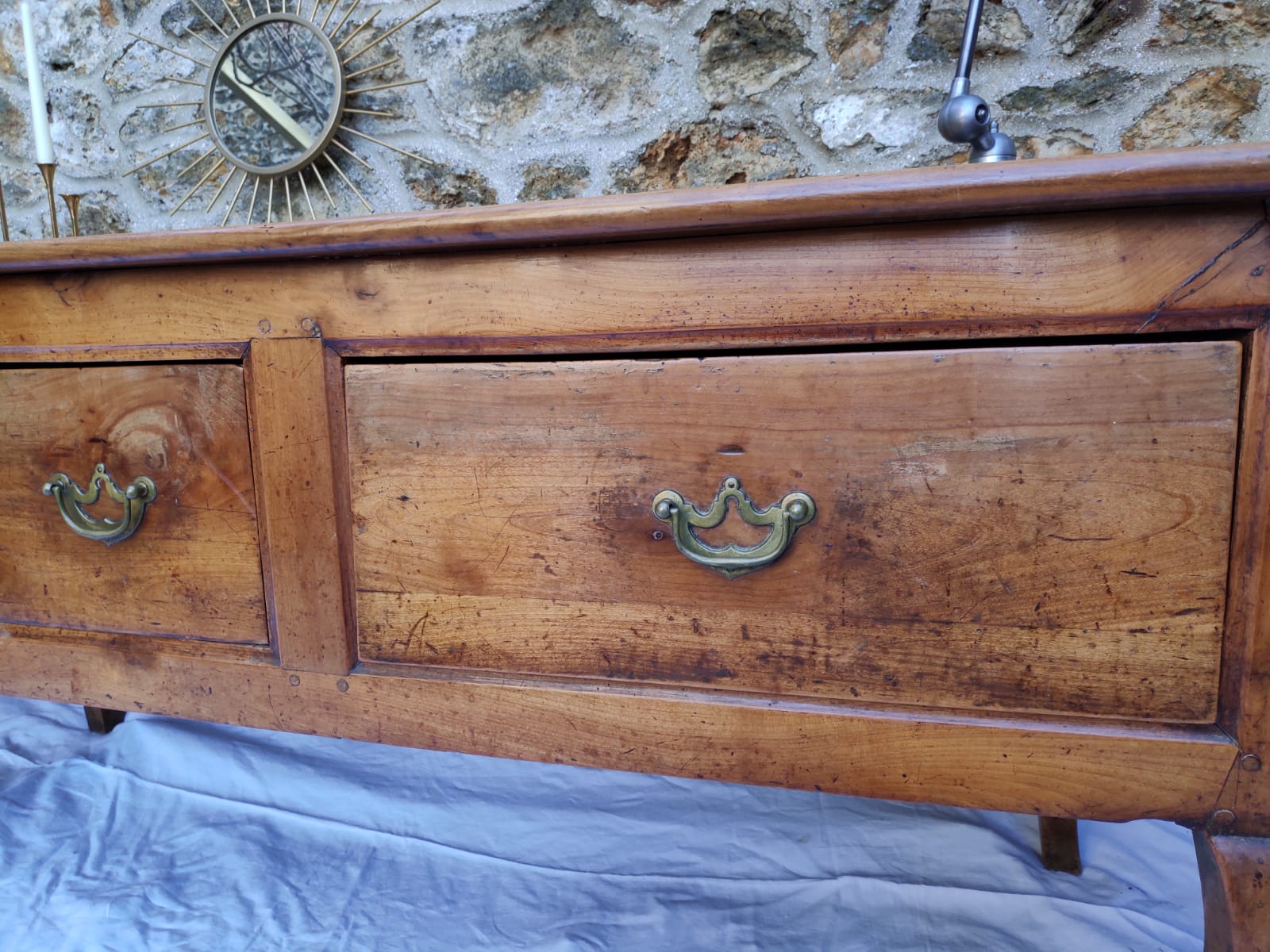 19th end clothier table, furniture workshop