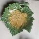 Pocket emptier dish, leaf slip stamped Orfinox, vintage