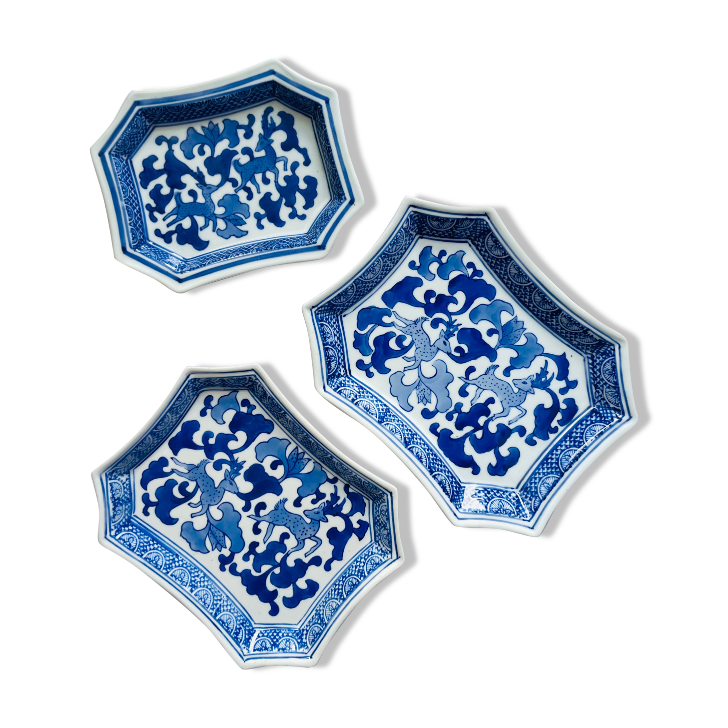 Set of 3 rectangular ceramic dishes