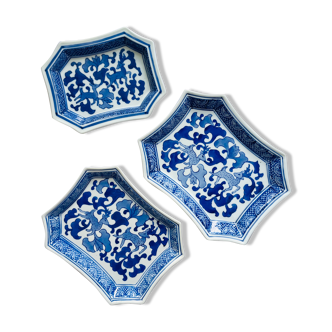 Set of 3 rectangular ceramic dishes