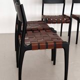 Piero Palange Werther Toffoloni Mod. 993 Dining Chairs for Montina 1960 Set of 6