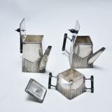 Art Deco coffee service in silver metal