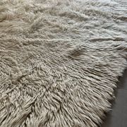 Large vintage carpet 100% pure wool Flokati with long pile from the 60s-70s.