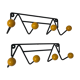 Pair coat racks balls 4 vintage patères 1960