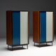 Modernist wardrobes by Willy Van Der Meeren for Tubax, Belgium, 1950s