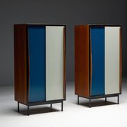 Modernist wardrobes by Willy Van Der Meeren for Tubax, Belgium, 1950s