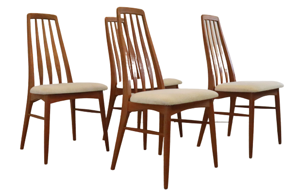 Set of 4 dining chairs Eva - Niels Koefoed 'Hvidovre'