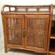Buffet vintage cannage rotin et bois