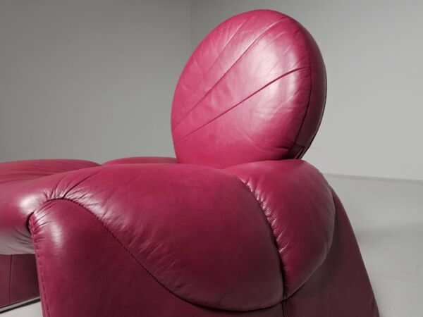 Fauteuil Calypso rose de Vittorio Introini pour Saporiti, Italie, 1970