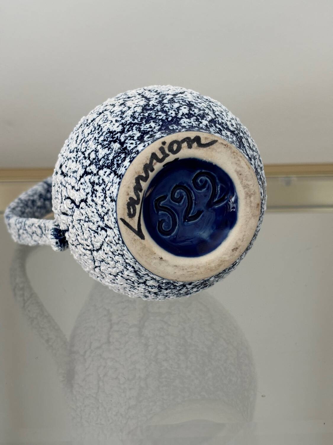 70' cracked ceramic vase