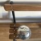 Vintage school bench with backrest