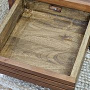 Paire de chevets en noyer artisanal XXème