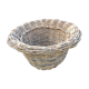 Cache pot rond "king size " en rotin vintage années 70
