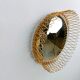 Vintage Bohemian golden sunburst mirror, 1960s